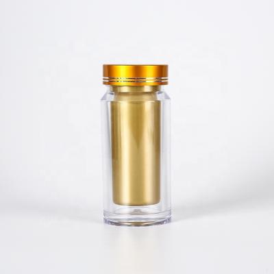 China High quality 80ml medicine PET gold transparent medicine design double-layer plastic bottle for medicine packaging for sale