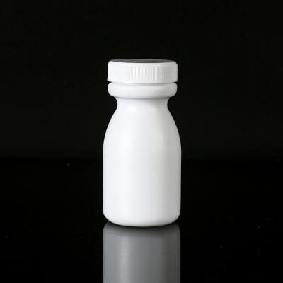 China Meidical Packing Factory Wholesale 80cc HDPE Capsule Medicine Bottle White Plastic Pill Bottle With Child Proof Cap for sale