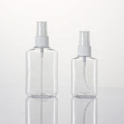 China PET Spray Packaging Alcohol Sanitizer 30ml 60ml 250ml Mist Pump Hand Sprayer Cosmetic Reusable Fine Transparent Sanitizer Bottle Plastic Spray Bottle for sale