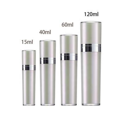 China Factory wholesale 120ml 60ml 40ml 15ml 30g 15g cosmetic packaging bottles and jars luxury white set for sale