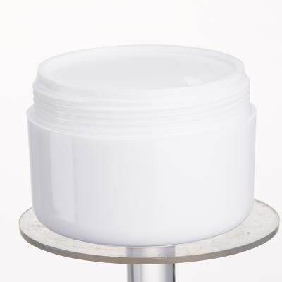 China BEAUTY PACKAGING 5g 10g Clear Thick Glass Wall Balm Jars With White Foam Coated Smooth Lids for sale