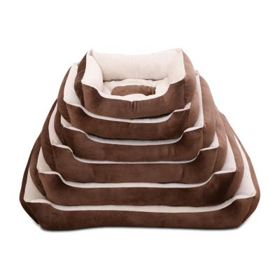 China Breathable Wearing Rectangle Dog Cushion Luxury Soft Washable Dog Bed for sale