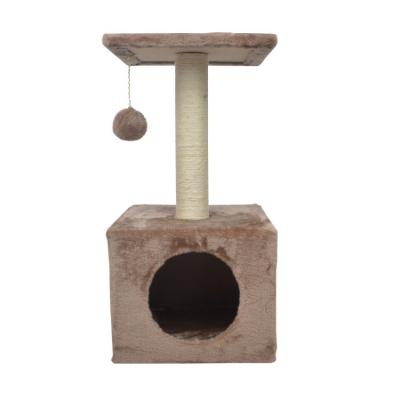 China Modern Style Furniture Wholesale Viable Port Climbing Striping Small Cat Tree House Tower for sale