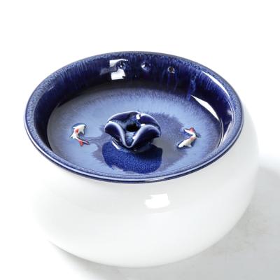 China Custom Automatic Ceramic Pet Cat Dog Water Feeder Modern Style Wholesale Auto Port for sale