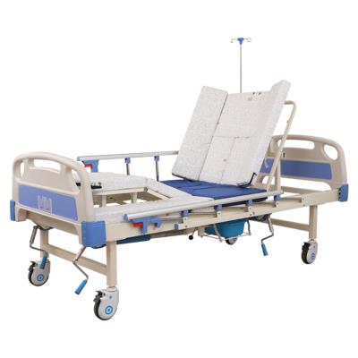 China Cheap Factory Price Hosptial 3 Function Manual Three-Crank Medical ABS Plastic Hospital Bed for sale