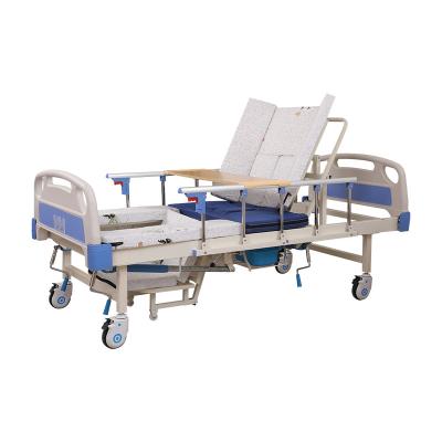 China Hosptial Icu Homecare Caregiver 3 Crank Works Manual Patient Hospital Bed Medical Prices for sale