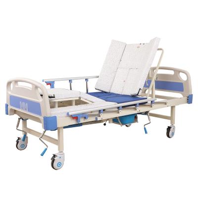 China Hosptial 3 Works Crank Manual Patient Nursing Bed Icu 3 Manual Medical Equipment Hospital Beds For Sale for sale