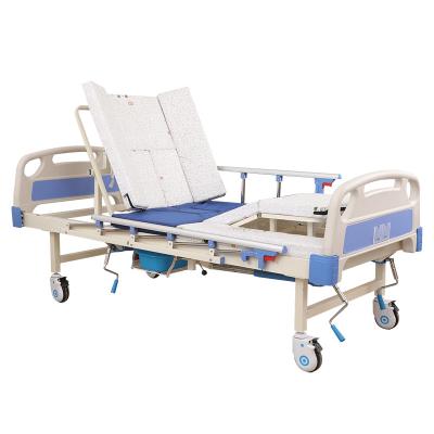 China Hosptial 3 Function Hospital Cheap Equipment Manual Hospital Bed With Three Cranks for sale