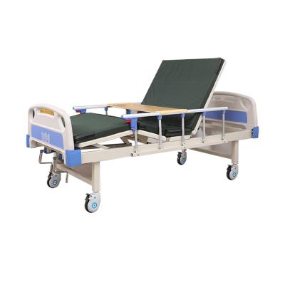 China Hosptial Medical Equipment ABS Two Crank Manual Inpatient Care Bed With Cheap Price for sale