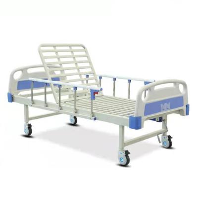 China Economic Simple Metal Folding Adjustable Folding Medical Clinic Hospital Hosptial Function Manual Patient Hospital Bed Manufacturers for sale