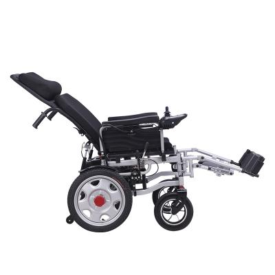 China Fully Automatic Hospital Lie Down Reclining Wheelchair Lightweight Electric Wheelchair Prices For Handicapped for sale