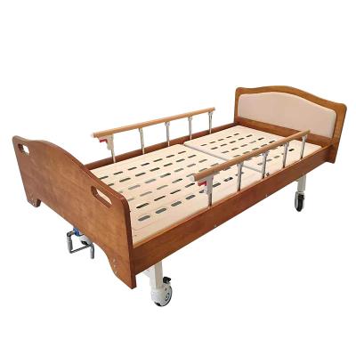 China Hosptial Fashion Modern Double Crank Adjustable Rotating Home Rehabilitation Patient Nursing Bed for sale