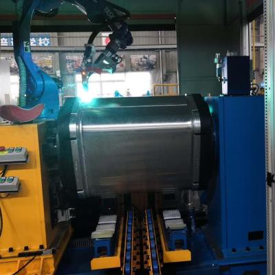 China Construction worksÂ   Robot Welding Workstation for Aluminum Fuel Tanks Covers for sale