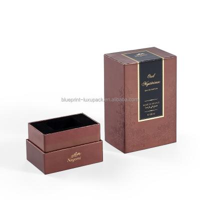 China Recyclable Custom Luxury Holography Paper Cardboard Perfume Box With Assembled Vac Insert for sale