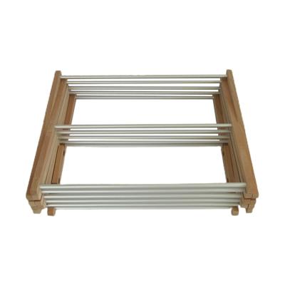 China New classic/postmodern factory direct wooden dish drying rack folding wooden clothes drying rack for laundry for sale