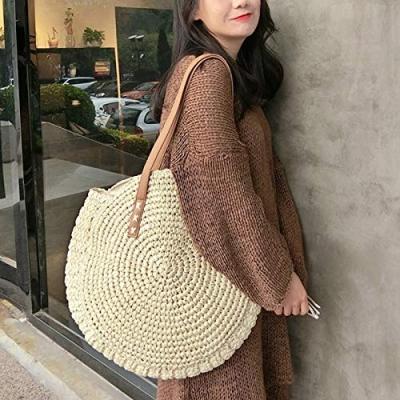 China Single Shoulder Daily Use Shopping Bag Wholesale Design Women Round Straw Fashion Shoulder Bag Weave Summer Beach Top Handbag For Beach 2021 for sale