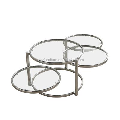 China Modern Design Modern Coffee Table Living Room Stainless Steel Furniture Marble Glass Side Table for sale