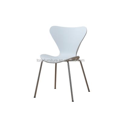 China Modern Modern Living Room Furniture Plastic Metal Leg Leisure Dining Chair for sale