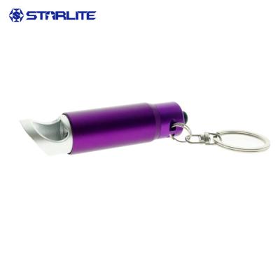 China Metal Aluminum Small Key Ring With 3 Led Torch Bottle Opener for sale