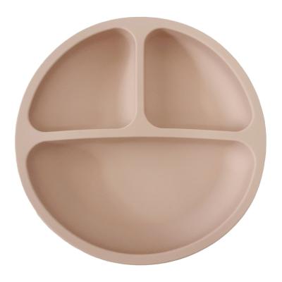 China Eco-friendly Non Spill Toddler Dish With Suction 100% Silicone Bpa Free Baby Feeding Dish for sale