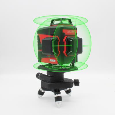 China 4D Cone Lazer Level Green Beam Laser Cross 16 Line Self Leveling Construction 4D Auto Rotary Level 360 Degree Laser Level for sale