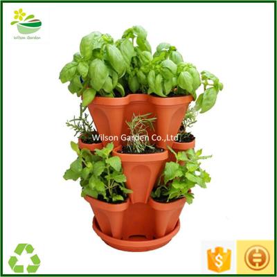 China Wholesale Home Garden Decoration DIY Decoration Fruit Vegetable Plastic Stackable Planters for sale