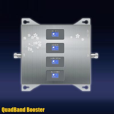 China 20 Band Quadband Four Band GSM Network Signal Repeater Amplifier Cellular Booster With Omni Full Antenna Kit 891821 (NO) for sale