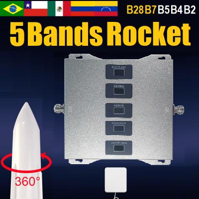 China Latin America Five Band Cellular Signal Repeater Amplifier Booster 700 28 850 1700 1900 2600 MHz 5 4 2 7 Brazil Chile Peru 7085171926-Kit J for sale