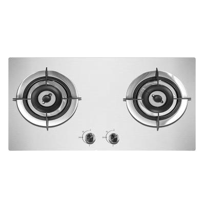 China Hotel Kitchen Cooking Appliances High Quality Stainless Steel Cooktop 2 Burner Gas Cooker Home Commercial Stove for sale