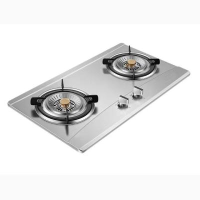 China Hotel Kitchen Cooking Appliances High Quality Stainless Steel Cooktop 2 Burner Gas Cooker Home Commercial Stove for sale