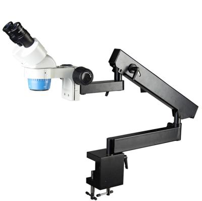 China NXT24-STL6B 20X&40X Stereo Zoom Microscope on Flexible Arm Stand With Table Clamp for sale