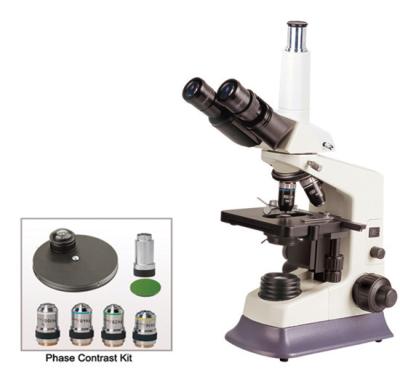 China BM180PHT High quality trinocular optical light phase contrast microscope for clinical and research applications for sale