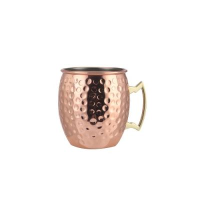 China Disposable Cup-in-cup Moscow Cup-in-cup Copper Plated Mug Cup Sublimation Copper Plated Handle Stainless Steel Mug Engraved Beer Drinking Mug for sale