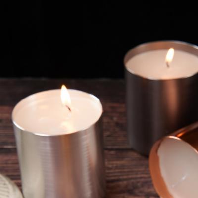 Chine Chinese Aluminum Decorative Candle Cup Cylinder Jar Candle Decoration Supplier Multicolor Candle Holder à vendre