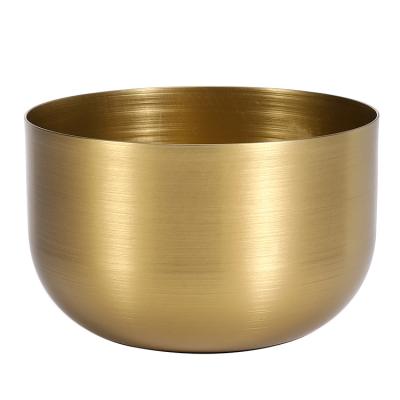 China Empty Deep Luxury Candle Holder Champagne Aluminum Candle Bowl Shiny Decoration Cup-in-cup for sale