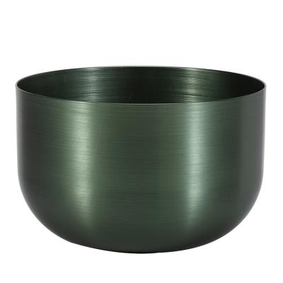 China Decoration Cup-in-Cup Chinese Manufacturer Green Aluminum Candle Bowl Shiny Luxury Candle Holder Candle Vessel for sale