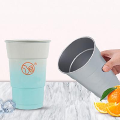 Cina 500ml 20oz Logo Portable Aluminum Water Sublimation Tumbler Amazon Top Seller Disposable Eco-Friendly Custom Magic Color Changing Mug in vendita