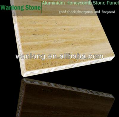 China airport stone veneer aluminum honeycomb composite panel-aluminum honeycomb sandwich panel with natural stone for sale