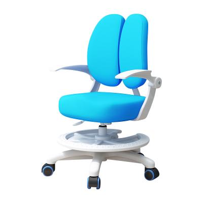 China Comfortable Home Use Height Adjustable Blue And Pink Chair Swivel Kids Study Ergonomic Chair With Backrest for sale