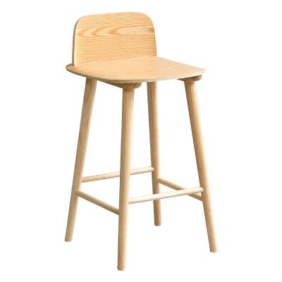 China Modern Modern Hotel Bar Chair Cafe Bar Furniture Wooden Bar Stool High for sale