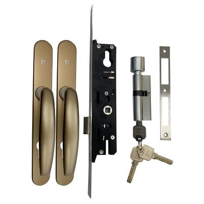 Κίνα Easy Installation Morden Door Handle Lever Handle Aluminum Glass Door And Window Handles With Lock προς πώληση