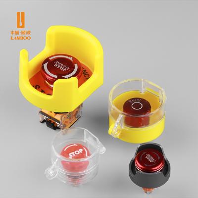 China 16-22mm LANBOO emergency stop switch protective plastic cover waterproof and dustproof high quality plastic anti-misoperation without s for sale