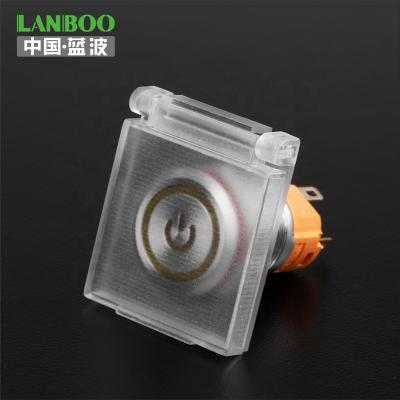 China Silica Gel Safety 16MM 19MM Cap Push Button Switch Transparent Waterproof Cover Device 22MM White for sale