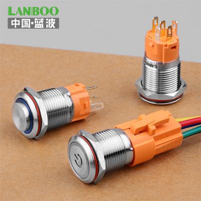 China Copper Plating Stainless // Aluminum Oxide 2A SPST Latching On Off Switch for sale