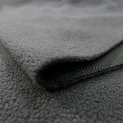 China Wholesale 330GSM Thick Even Anti Pill Fabric Bonded Fabric Fleece Metallic With Black Plain Tank Top For Clothing for sale