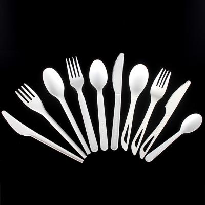 China PP Fork LOKYO Food Grade Plastic New CPLA Cutlery Set Eco Friendly Biodegradable Disposable Knife for sale