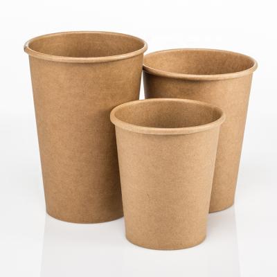 China High Quality Recyclable Single Wall Hot Cup Coffee Paper Cup 8oz 12oz 16oz 20oz Wrapping Paper Cup Disposable Cup for sale