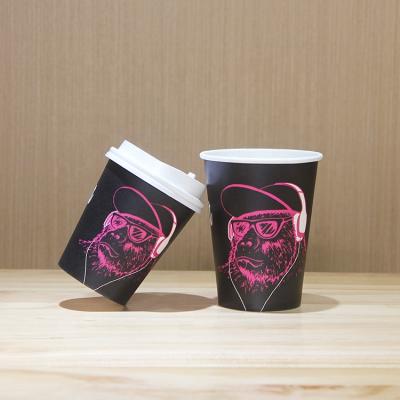 China LOKYO 4oz 8oz 10oz Custom Single Wall Disposable Ripple Double Wall Disposable Paper Cups for sale