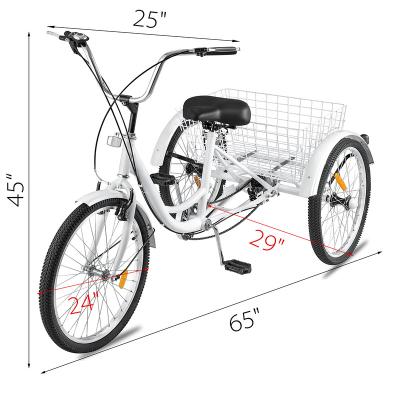 China Custom Cargo OEM Tricycle Bicycle Three Wheels 24 Inch Bikes for sale