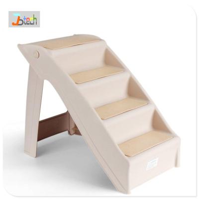 China Travel Foldable Pet Stairs Stairs Cat Dog Ramp Plastic Pet Stairs for Bed and Sofa Pet Ladder for Car for sale